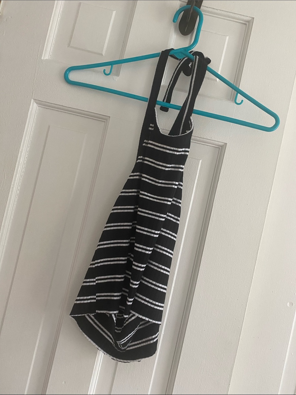 Mudd Black & White Striped Crop Tank